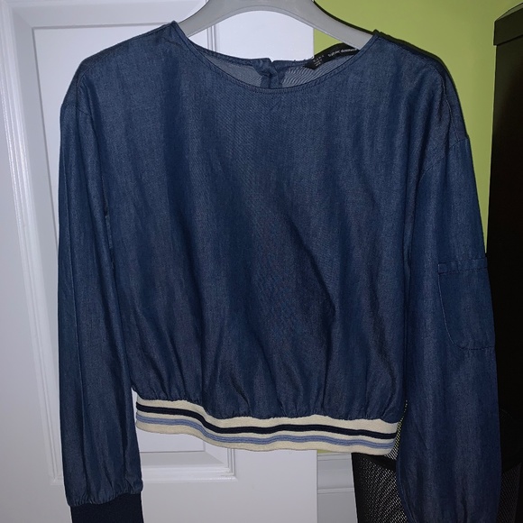 Zara denim looking top - Picture 1 of 2